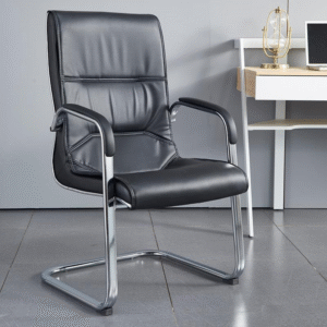 High back Cantilever Leather Visitor chair