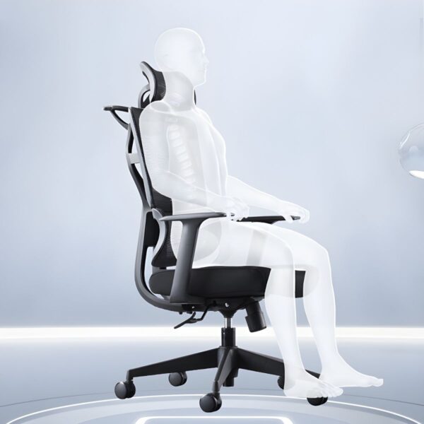 Advanced Ergonomic Mesh Office Chair with Dynamic Lumbar & 3D Headrest - Image 4