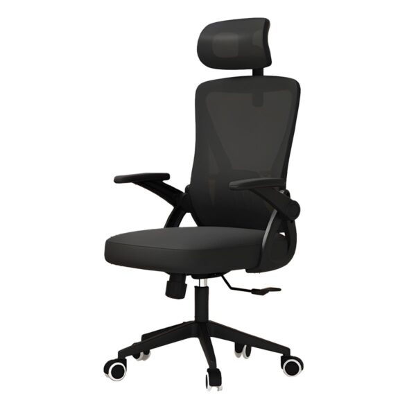 Premium High Back Mesh Office Chair with Foldable Armrests & Headrest - Image 3