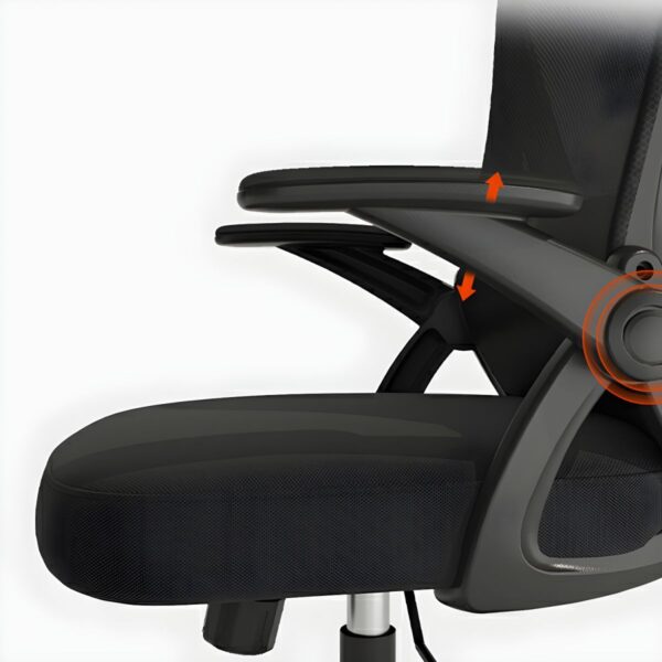 Premium High Back Mesh Office Chair with Foldable Armrests & Headrest - Image 4