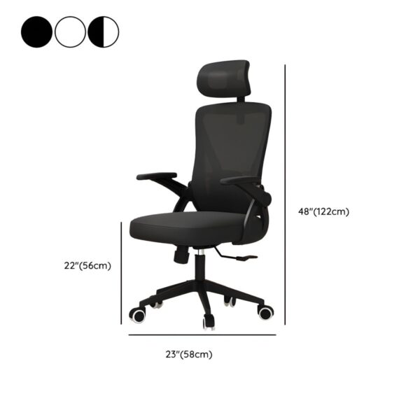 Premium High Back Mesh Office Chair with Foldable Armrests & Headrest - Image 5
