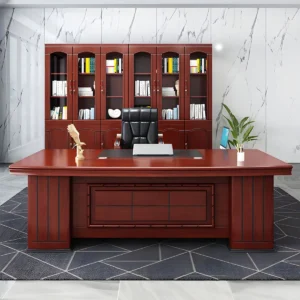2000mm Mahogany Executive office Desk - darktan