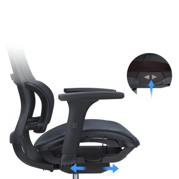 Ergonomic High-Back Mesh Office Chair with Headrest – Adjustable Support & Sleek Design - Image 3