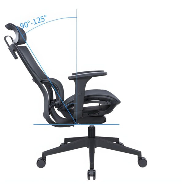 Ergonomic High-Back Mesh Office Chair with Headrest – Adjustable Support & Sleek Design - Image 2