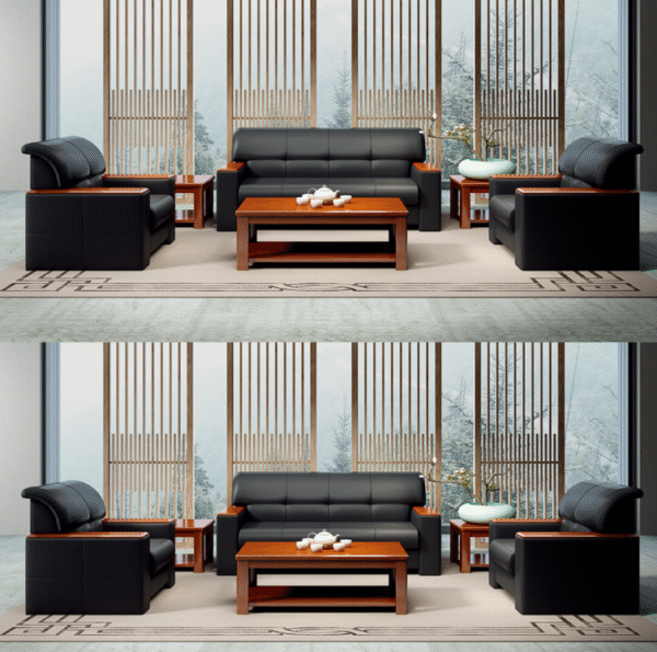 5 seater Executive leather Sofa Set - Image 3