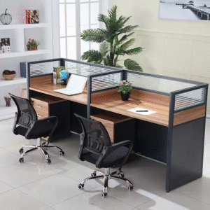 2 way straight office working station