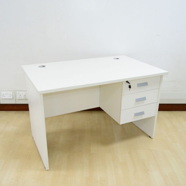 1.2M Office Desk with 3 Fixed Drawers – Compact, Secure & Colorful - Image 3