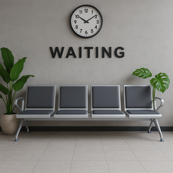 4-Seater Metal Waiting Bench - Image 3