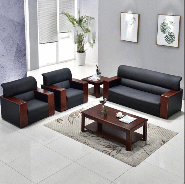 5 seater Executive leather Sofa Set - Image 4