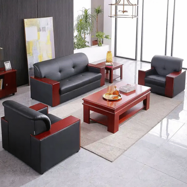 5 seater Executive leather Sofa Set - Image 5
