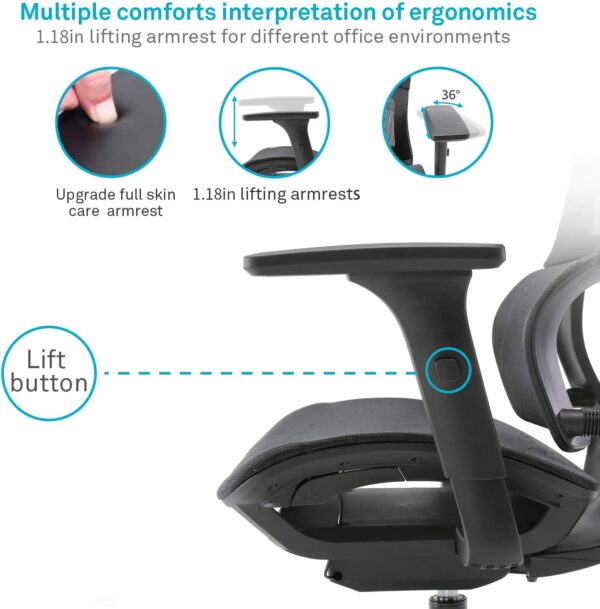 High back orthopedic office seat - Image 4