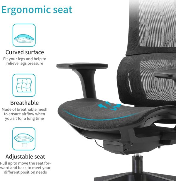 High back orthopedic office seat - Image 5