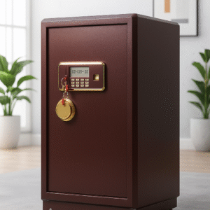 80kg Heavy-Duty Digital Safe with Electronic Lock – Maroon
