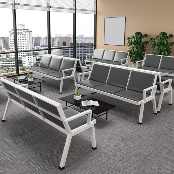 3 Link black Heavy Duty Waiting Bench - Image 3