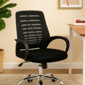 Ergonomic Mid-Back Mesh Office Chair – Black