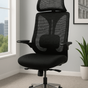 AirForm Ergonomic High-Back Mesh Office Chair with Headrest