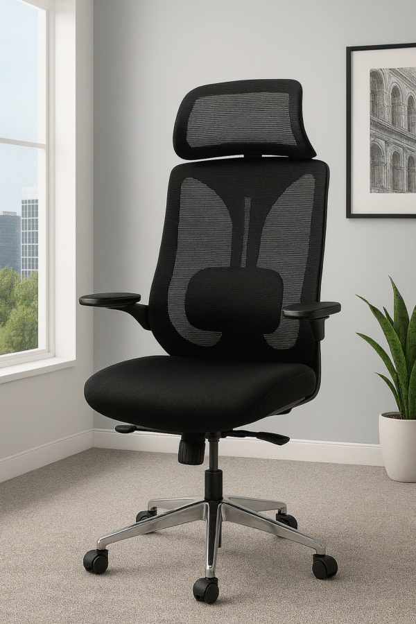 AirForm Ergonomic High-Back Mesh Office Chair with Headrest