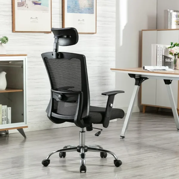 Ergonomic High Back Mesh Office Chair with Adjustable Headrest - Image 2