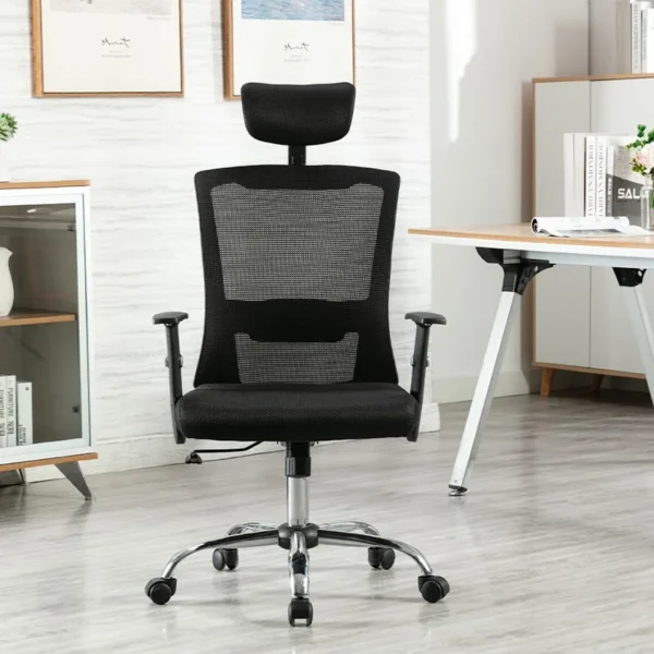 Ergonomic High Back Mesh Office Chair with Adjustable Headrest - Image 4