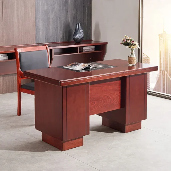 Classic Wooden Executive Office Desk – 1.2m Mahogany Finish - Image 3
