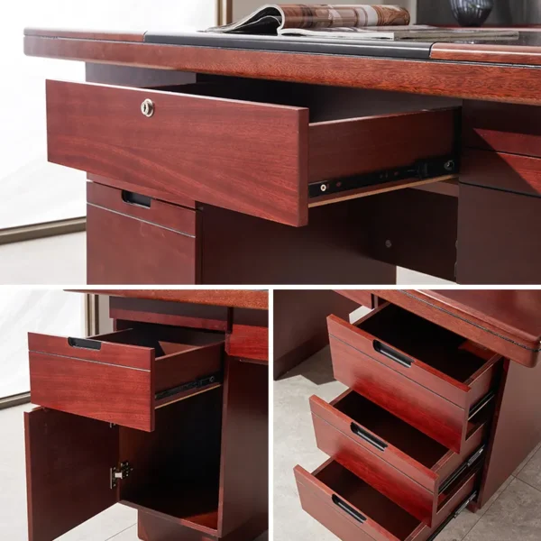 Classic Wooden Executive Office Desk – 1.2m Mahogany Finish - Image 5