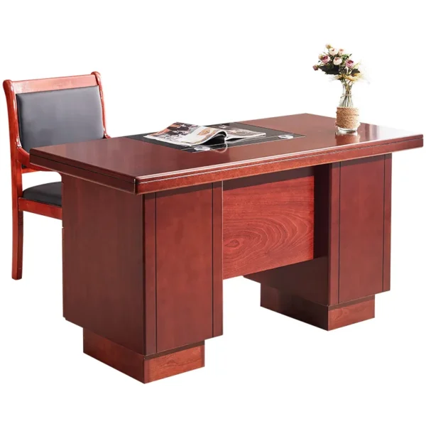 Classic Wooden Executive Office Desk – 1.2m Mahogany Finish - Image 2