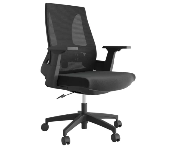 Medium Back Black Mesh Office Chair - Image 2