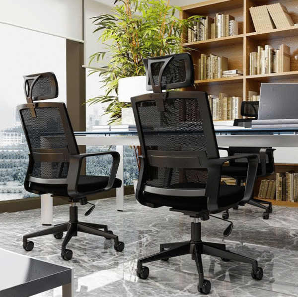 AeroFlex Mesh Office Chair with Headrest - Image 4