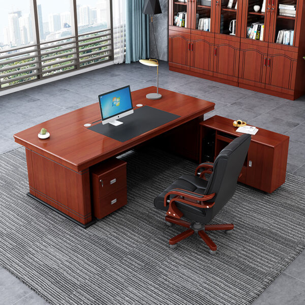 2000mm Mahogany Executive Office Desk - Image 4