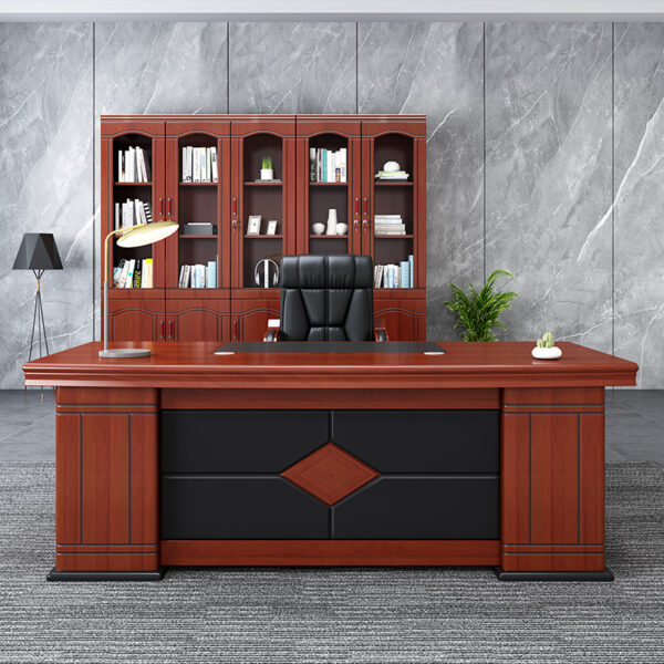 2000mm Mahogany Executive Office Desk - Image 2