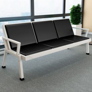 3 Link black Heavy Duty Waiting Bench