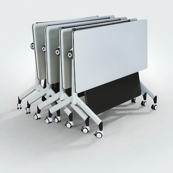 White Foldable Training Table - Image 4