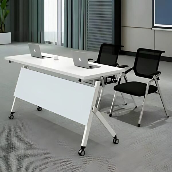 White Foldable Training Table