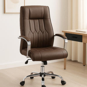 Modern leather seat.