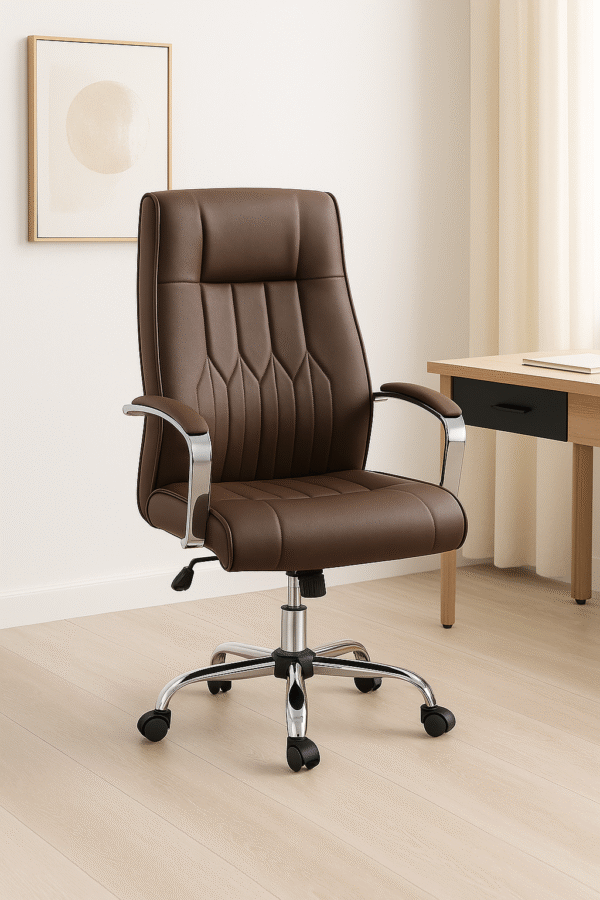 Modern leather seat.