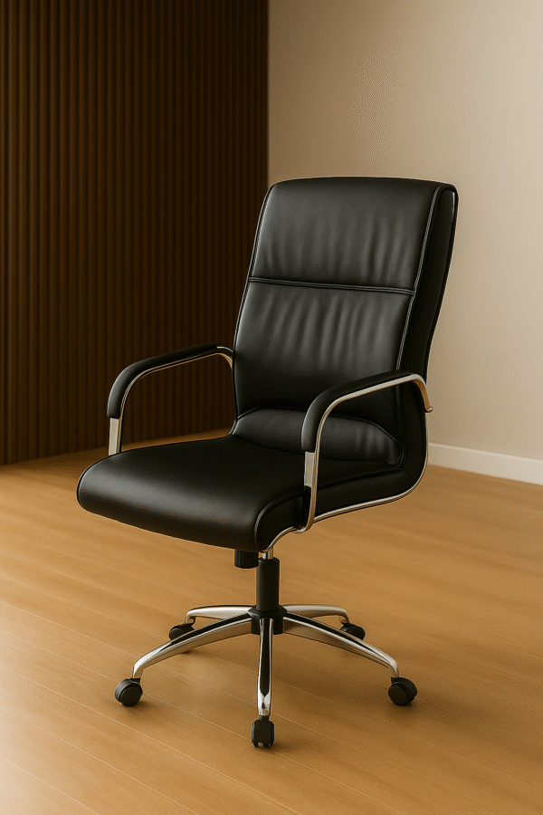 Executive Mid-Back Leather Office Chair – Sleek Comfort with a Professional Touch - Image 5
