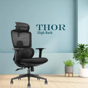 Orthopedic high-back office seat