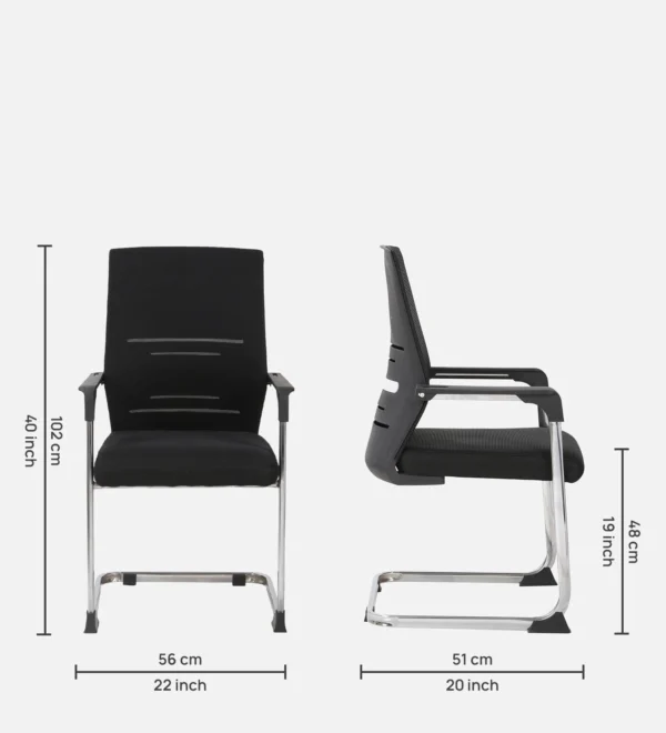Cantilever mesh-back visitor's seat - Image 2