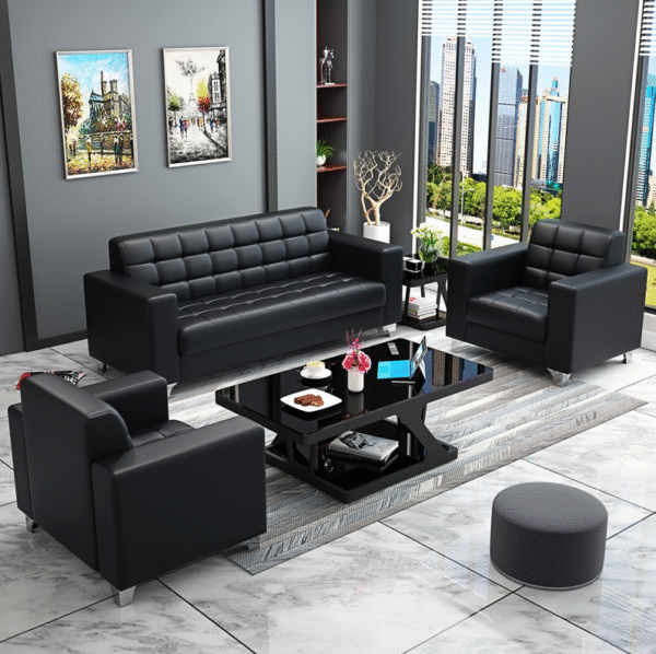 Modern Executive Office Sofa Set – 1+1+3 Seater - Image 2